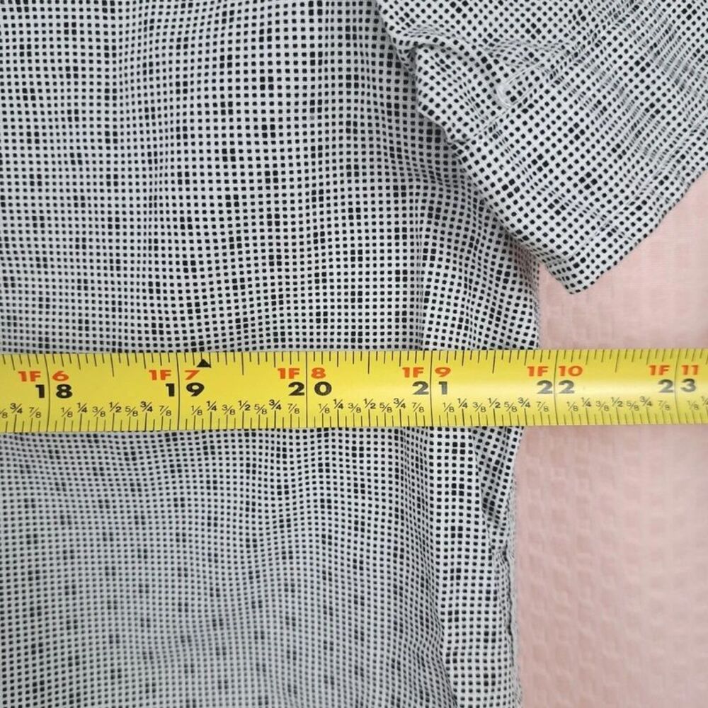 Guess Men Short Sleeve Shirt Gray Dot Print Size L 100% Cotton - Picture 3 of 8